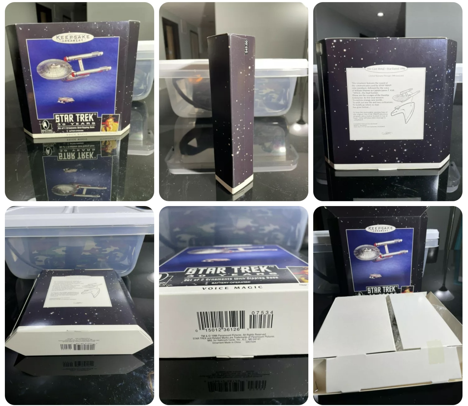 10) 1996 30 Year Anniversary Enterprise Set | Hallmark Star Trek