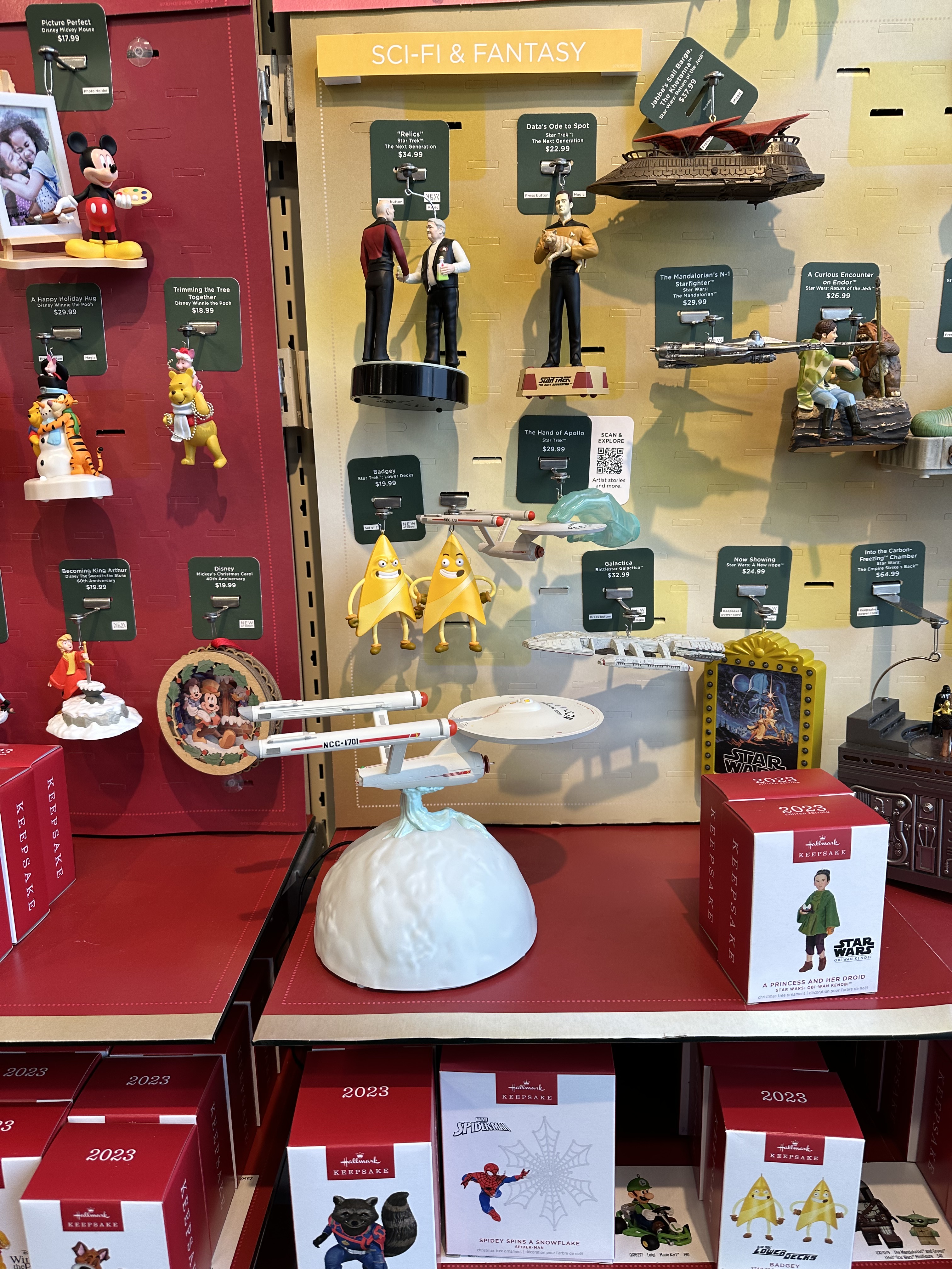 2023 Hallmark Store Display | Hallmark Star Trek Ornaments